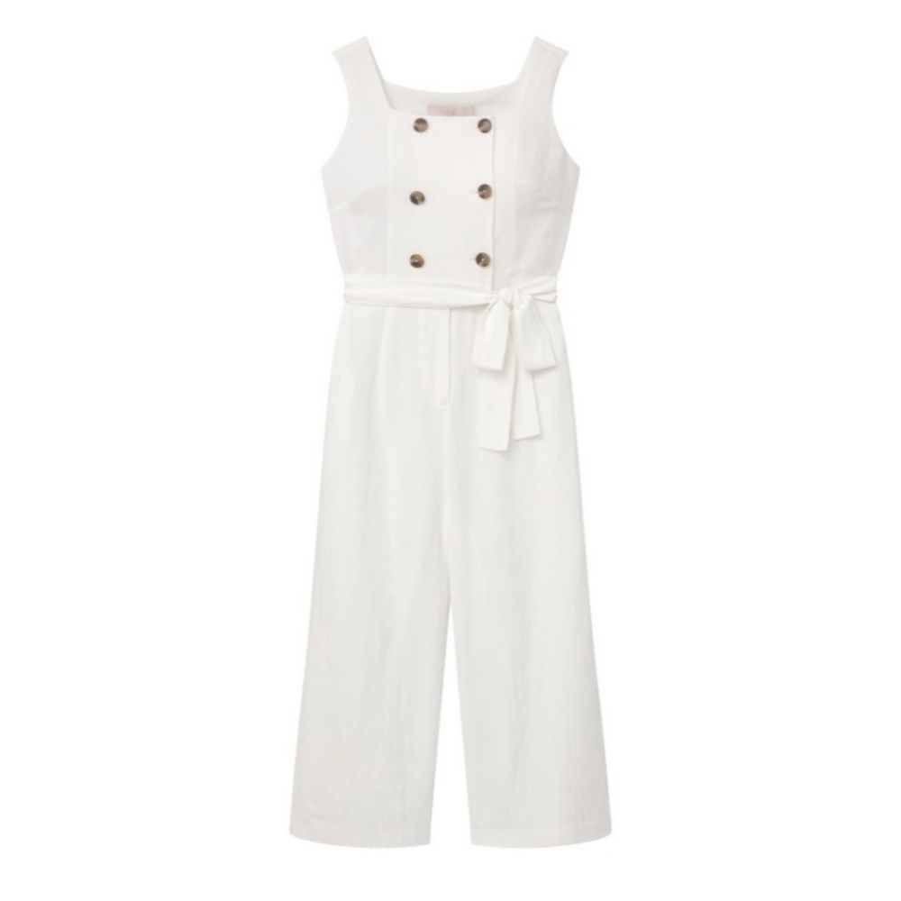 NWT Gal Meets Glam "Cleo" White Jumpsuit - Picture 4 of 7